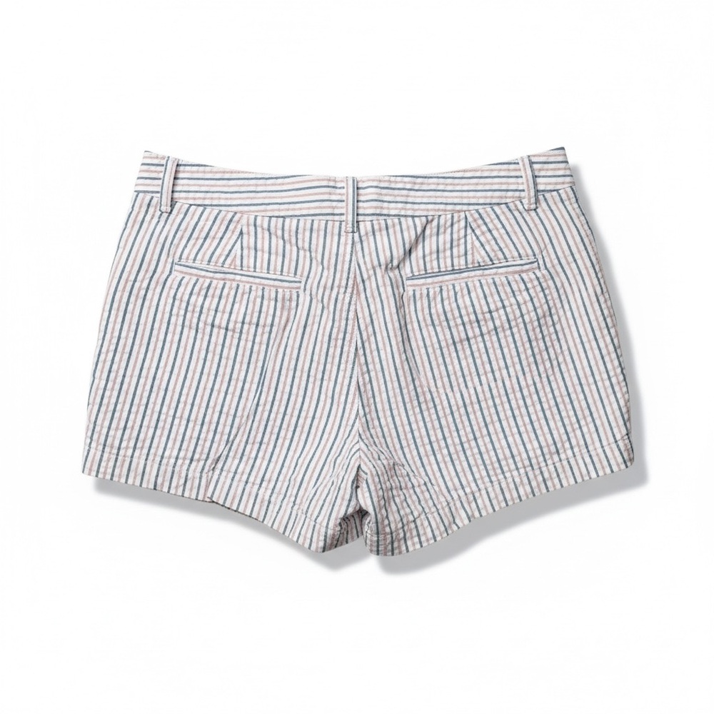 Cynthia Rowley Pink and Navy Vertical-Stripe Shorts - Picture 3 of 5